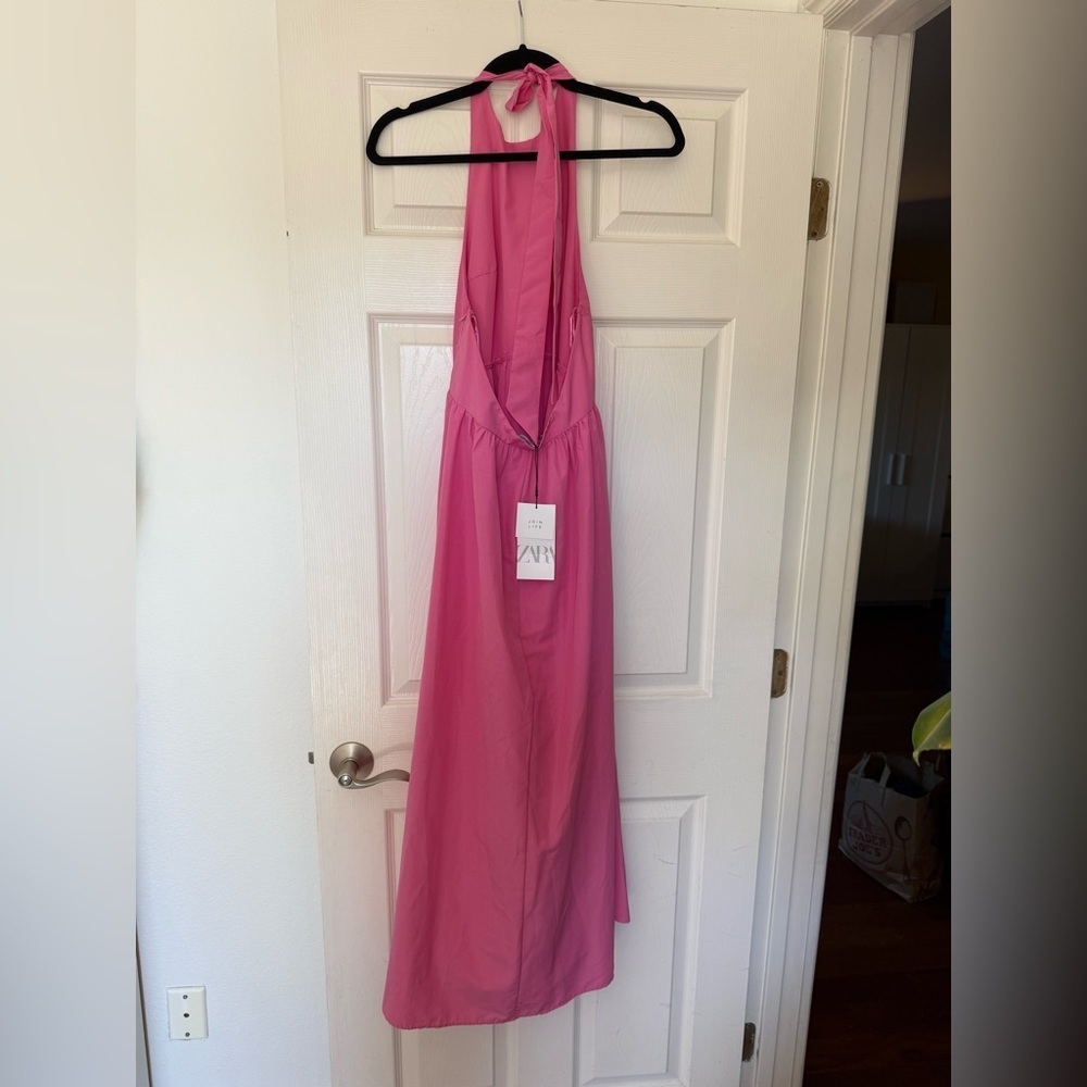 New Zara Elegant Pink Sleeveless Dress - Picture 4 of 10
